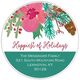 Christmas Branches Round Address Labels in a Jar Image 3 of 4